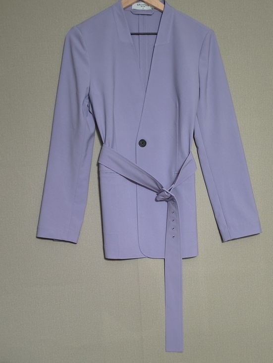 MM Lafleur Jackets & Blazers - MM Lafleur Lavender Wrap-Belt Blazer